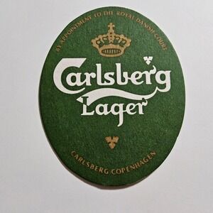 Carlsberg Lager Beer Coaster‎ Barware Advertising Copenhagen Danish Court